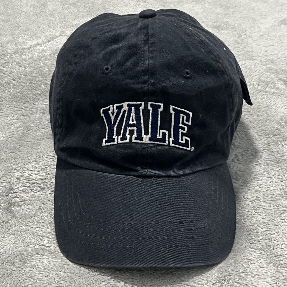 Yale University Hat Mens OS Blue Spellout Logo Stow Pocket Vitronic Cap